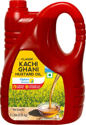 Classic Kachi Ghani by Flipkart Grocery Mustard Oil Jar(5 L)