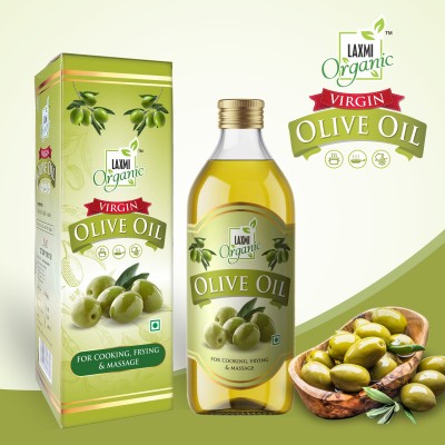 LAXMI ORGANIC OLIVE / Jaitun tail/ Edible food cooking oil extra light and for skin Olive Oil Plastic Bottle(1 L)