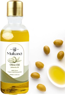 Multano Pro Cold Pressed Olive Oil Jaitoon ka Tel Pure Virgin Oil 100ml Pack of 2 Olive Oil PET Bottle(2 x 100 ml)