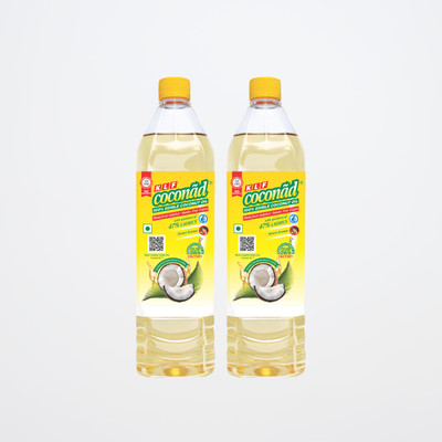 KLF coconad Pure Coconut Oil PET Bottle(2 x 1000 ml)