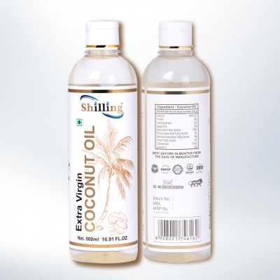 Shilling extra virgin coconut oil natural and healthy oil Coconut Oil PET Bottle(500 ml)