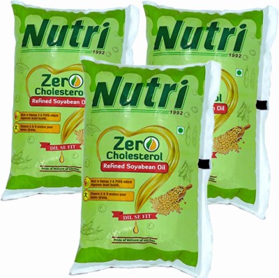 nutri 1992 Zero Cholestrol Soyabean Oil Pouch(3 x 0.85 kg)