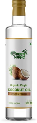 Green Magic Organic Virgin coconut oil 500 ml Coconut Oil PET Bottle(0.5 ml)