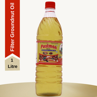 Postman Unrefined filtered Groundnut Oil Plastic Bottle(1 L)