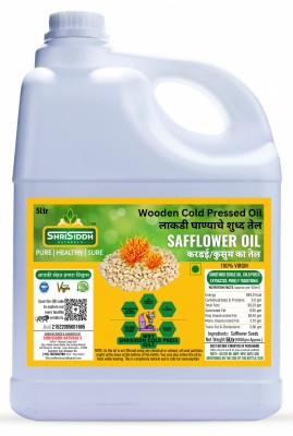 ShriSiddh Natural's Cold Pressed Safflower Oil|Kardi Oil|Pure & Natural Oil-5Ltr.(Pack of 1) Safflower Oil Plastic Bottle(5 L)