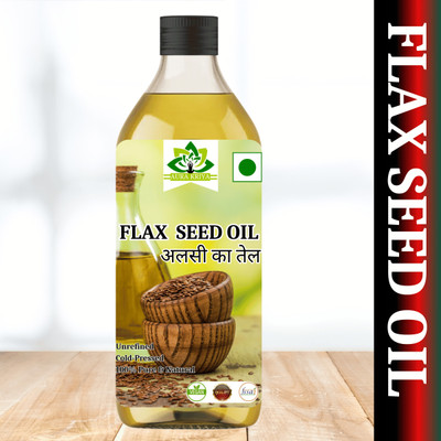 Aura Kriya flaxseed oil, alsi ka tail, edible oil, linseed oil, cooking oil Linseed Oil Flaxseed Oil(1000 ml)