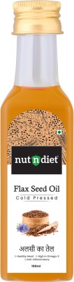 nutndiet Cold Pressed Flax Seed Oil Flaxseed Oil PET Bottle(100 ml)