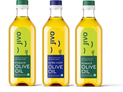 JIVO Extra Light 1L+Pomace 1L+Pomace 1L (pack of 3) 3L Olive Oil PET Bottle(3 x 1 L)