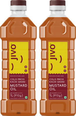 JIVO Cold Pressed Pure Mustard Oil Plastic Bottle  (2 X 1 L) For Rs. 304 @ 45 %