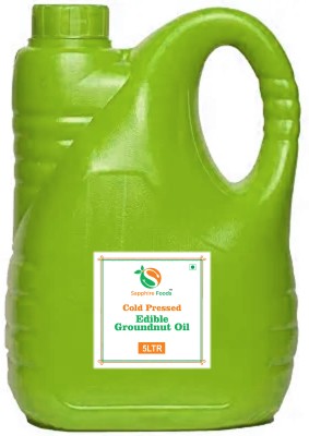 Sapphire Foods Cold Pressed Kachi Ghani Edible Moongphali Ka Tel | Groundnut Oil Can(5 L)