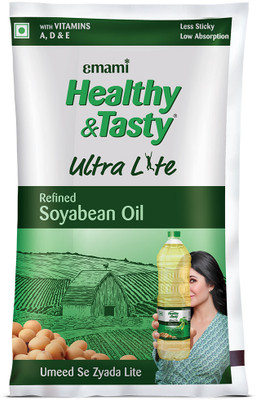 EMAMI Healthy & Tasty Ultra Lite Refined Soyabean Oil Pouch(825 g)