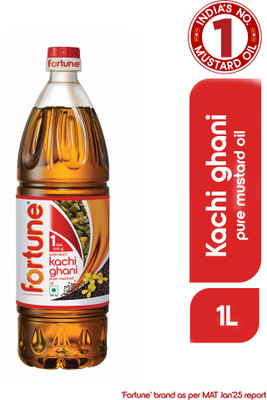 FORTUNE Premium kachi ghani pure Mustard Oil PET Bottle(1 L)