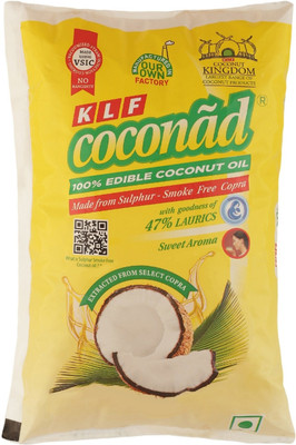 KLF coconad Pure Coconut Cooking Oil Coconut Oil Pouch(1 L)