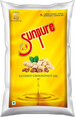 Sunpure Filtered Groundnut Oil Pouch(910 g)