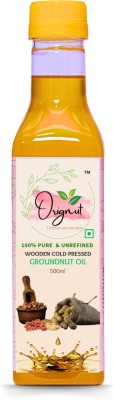 orignut Wooden Cold Pressed Groundnut Oil |Kolhu/Kacchi Ghani/Mara Chekku/Ganuga| Groundnut Oil Plastic Bottle(500 ml)