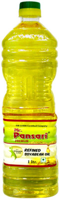 Pansari Premium Refined Soyabean Oil Soyabean Oil Plastic Bottle(1 L)