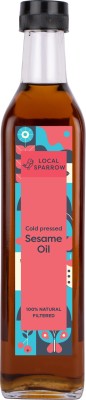 Local Sparrow Cold Pressed Sesame Oil| Heirloom, organic seeds| Gingelly oil Sesame Oil Glass Bottle(500 ml)