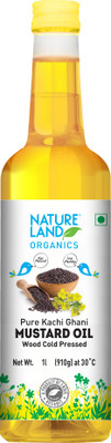 Natureland Organics Pure Kachi Ghani Cold Pressed Mustard Oil PET Bottle(1 L)