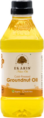 EKARIS Organic Cold Pressed Groundnut Oil Plastic Bottle(500 ml)