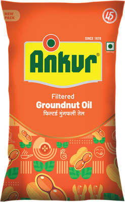 ANKUR Filtered Groundnut Oil Pouch(870 g)
