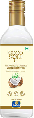 Coco Soul Cold Pressed Unrefined Coconut Oil Plastic Bottle(1.2 L)