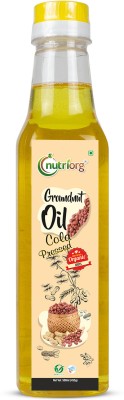 Nutriorg Groundnut Oil 500 ml Glass Bottle Groundnut Oil Glass Bottle(500 ml)