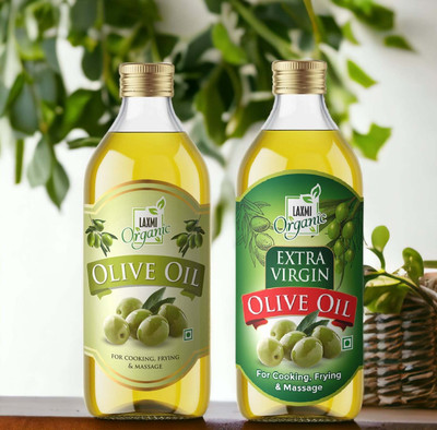 LAXMI ORGANIC Extra virgin OLIVE OIL 1000 ml Olive oil 1000 ml cold press light Jaitun tail 2l Olive Oil PET Bottle(2 L)