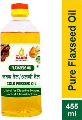 Shree badri Pure & Natural Kachi Ghani Cold Pressed Linseed OMEGA 3 Flaxseed Oil PET Bottle(455 ml)