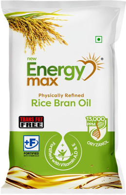 Energy Max PHYSICALLY REFINED Rice Bran Oil Pouch(1 L)