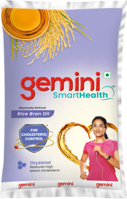 Gemini Smart Health Rice Bran Oil Pouch(870 g)