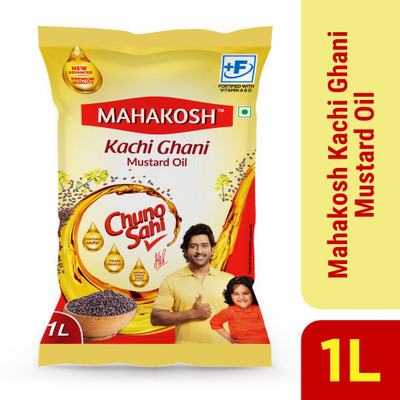 Mahakosh Kacchi Ghani Pure Mustard Oil Pouch(1 L)