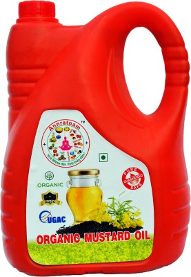 Annratnam Mustard oil Kacchi Ghani Oil Natural Mustard Oil Can(1 kg)