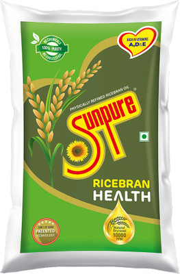 Sunpure Physically Rice Bran Oil Pouch(1 L)