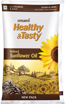 EMAMI Healthy & Tasty Ultra Lite Refined Sunflower Oil Pouch(825 g)