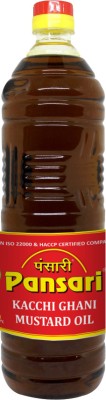 Pansari Kacchi Ghani Mustard Oil Plastic Bottle(1 L)