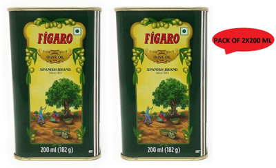 FIGARO FIGARO_OLIVE OIL 200ML PACK OF 2 (400 ML) Olive Oil Tin(2 x 200 ml)