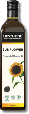 HESTHETIC Organic Cold Pressed Sunflower Oil Glass Bottle(500 ml)
