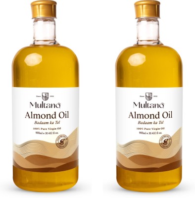 Multano Pro Cold Pressed Almond Oil Badam Ka Tel for hair(1000ml Pack of 2) Hair Oil(2000 ml)