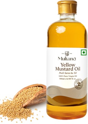 Multano Pro Cold Pressed Yellow Mustard Oil, Peeli Sarnso Ka tel Mustard Oil PET Bottle(500 ml)