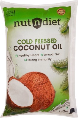 nutndiet cold pressed coconut oil 1 L Coconut Oil Pouch(1 L)