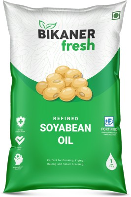 Bikaner Fresh Soyabean Oil 1 Litre Pouch Refined & Pure Cooking Oil, Best Edible Soyabean Oil Pouch(910 g)