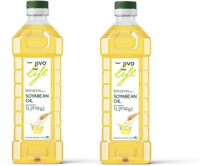 JIVO Cold Press Soyabean Oil 1 Ltr ( Pack of 2 ) Soyabean Oil Plastic Bottle(2 x 1 L)