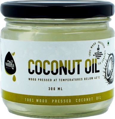 Vedika Organics Wood Pressed Coconut Oil 300 ML Coconut Oil Jar(300 ml)