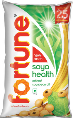 FORTUNE Soya health refined Soyabean Oil Pouch(870 g)