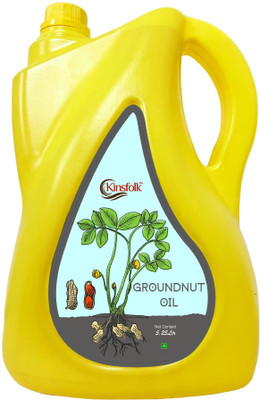 Kinsfolk Cold Pressed Groundnut/Peanut Oil Groundnut Oil Plastic Bottle(5.25 L)