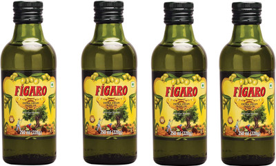 FIGARO Extra Virgin Olive Oil Plastic Bottle (250 ml) 4 PCS Olive Oil Plastic Bottle(4 x 250 ml)