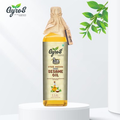 Gyros Cold Pressed |Stone Pressed| Sesame Oil Glass Bottle(1000 ml)