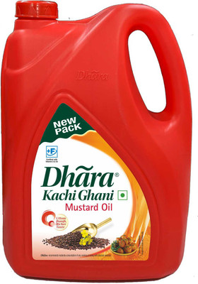 DHARA Kachi Ghani Mustard Oil Can(5 L)