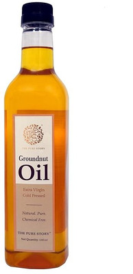 The Pure Story Pure Natural Edible Healthy & Nutrient-Rich Cold Pressed Groundnut Oil PET Bottle(1000 ml)