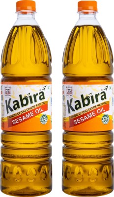 Kabira Cold Pressed Pure Til oil| Sesame Oil Plastic Bottle(2 x 1 L)